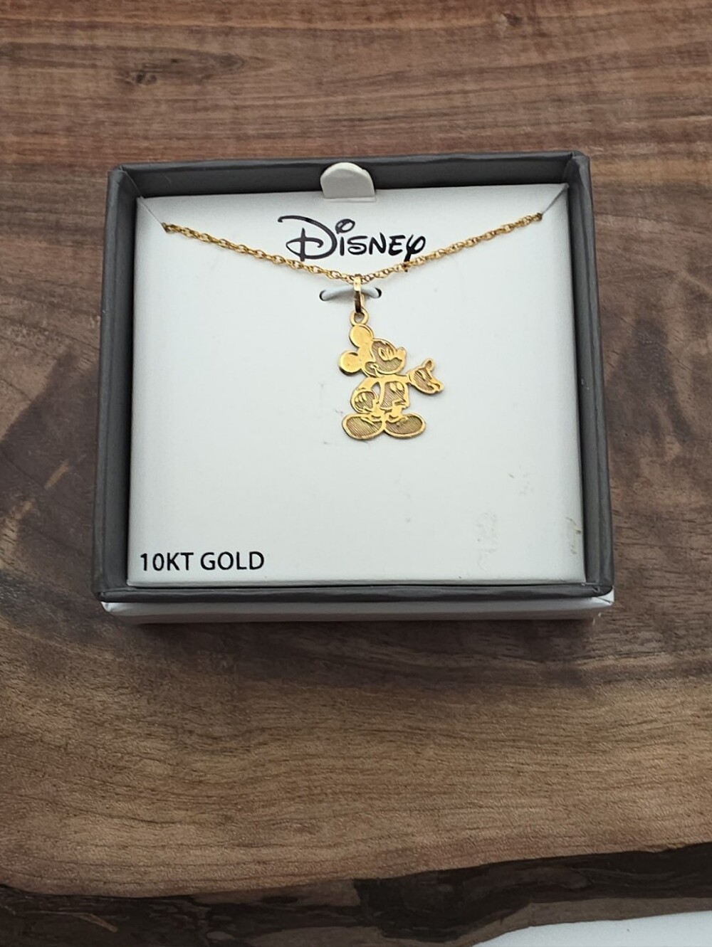 Vintage Disney Mickey Mouse 10k Yellow Gold Pendant Charm Necklace